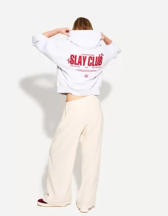 Pantalones anchos con cordones Cream