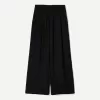 Pantalones anchos con cordones Black