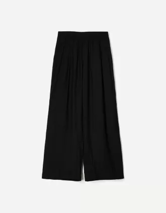 Pantalones anchos con cordones Black