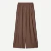 Pantalones anchos con cordones Brown