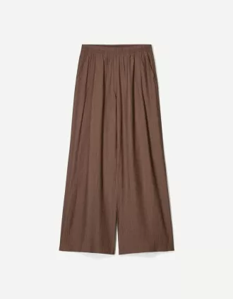 Pantalones anchos con cordones Brown