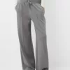 Pantalones anchos de tacto suave Dark grey
