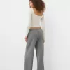 Pantalones anchos de tacto suave Dark grey