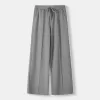 Pantalones anchos de tacto suave Dark grey
