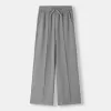 Pantalones anchos de tacto suave Dark grey