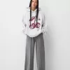 Pantalones anchos de tacto suave Dark grey