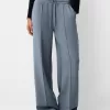 Pantalones anchos suaves Dark grey