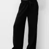 Pantalones anchos suaves Black