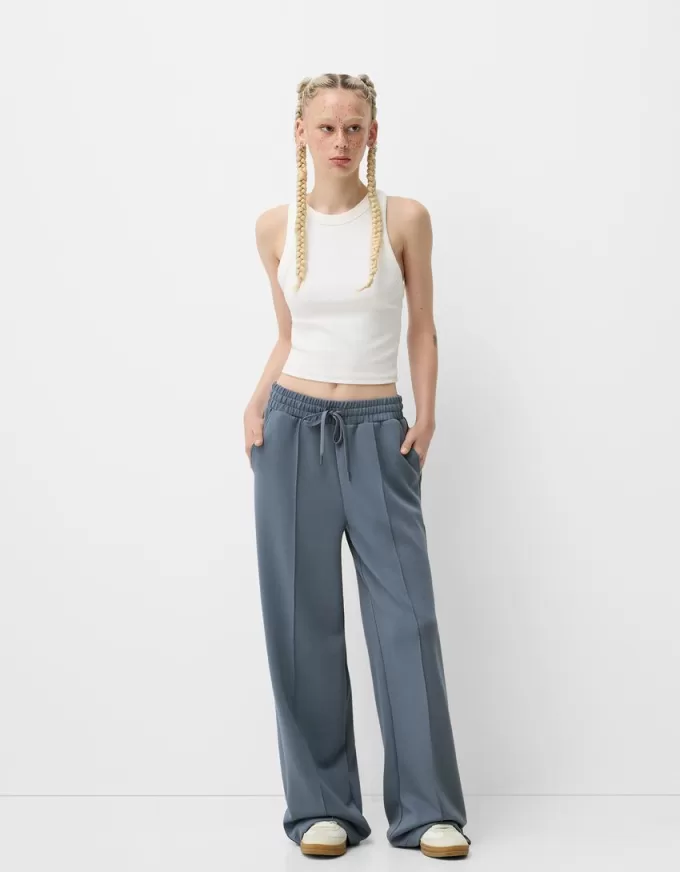 Pantalones anchos suaves Dark grey