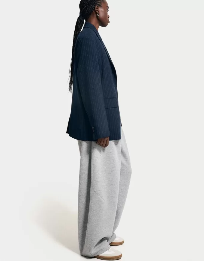 Pantalones anchos suaves Grey