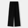 Pantalones anchos suaves Black