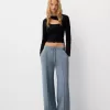 Pantalones anchos suaves Dark grey