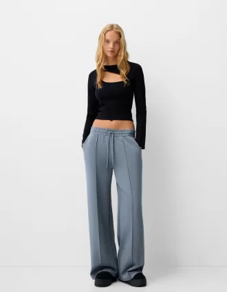 Pantalones anchos suaves Dark grey