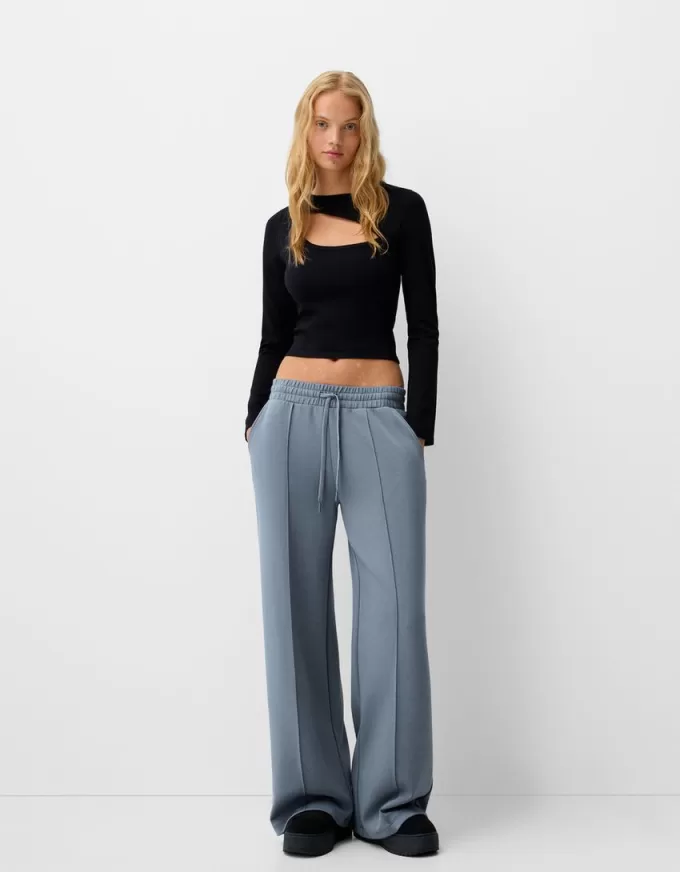 Pantalones anchos suaves Dark grey