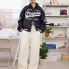 Pantalones anchos suaves Cream