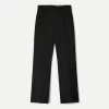 Pantalones boot-cut de talle bajo Black