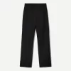 Pantalones boot-cut de talle bajo Black