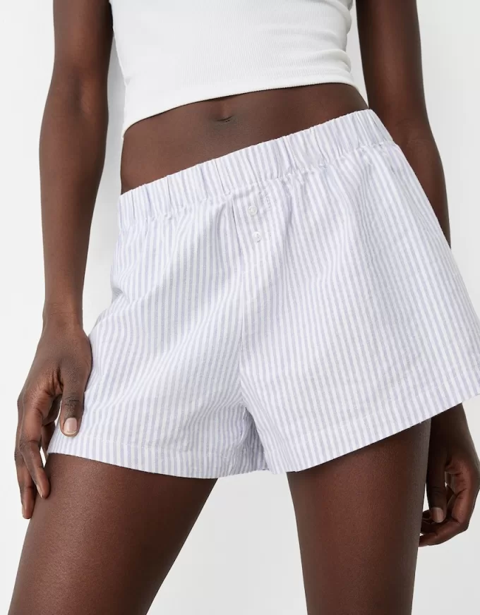 Pantalones cortos a rayas Light blue