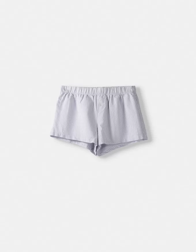 Pantalones cortos a rayas Light blue
