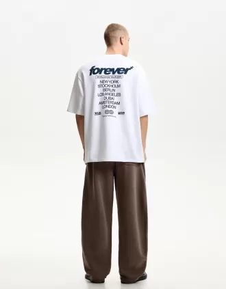 Pantalones de felpa con corte globo Brown
