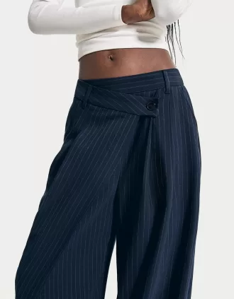 Pantalones de sastre a rayas diplomáticas Blue