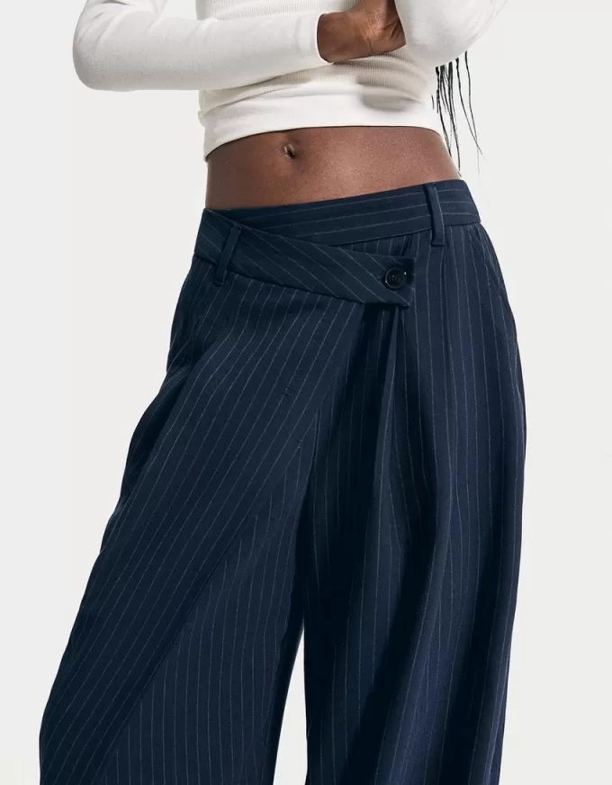 Pantalones de sastre a rayas diplomáticas Blue
