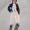 Pantalones de sastre con corte globo Cream