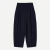 Pantalones de sastre con corte globo Navy