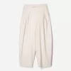 Pantalones de sastre con corte globo Cream