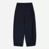 Pantalones de sastre con corte globo Navy