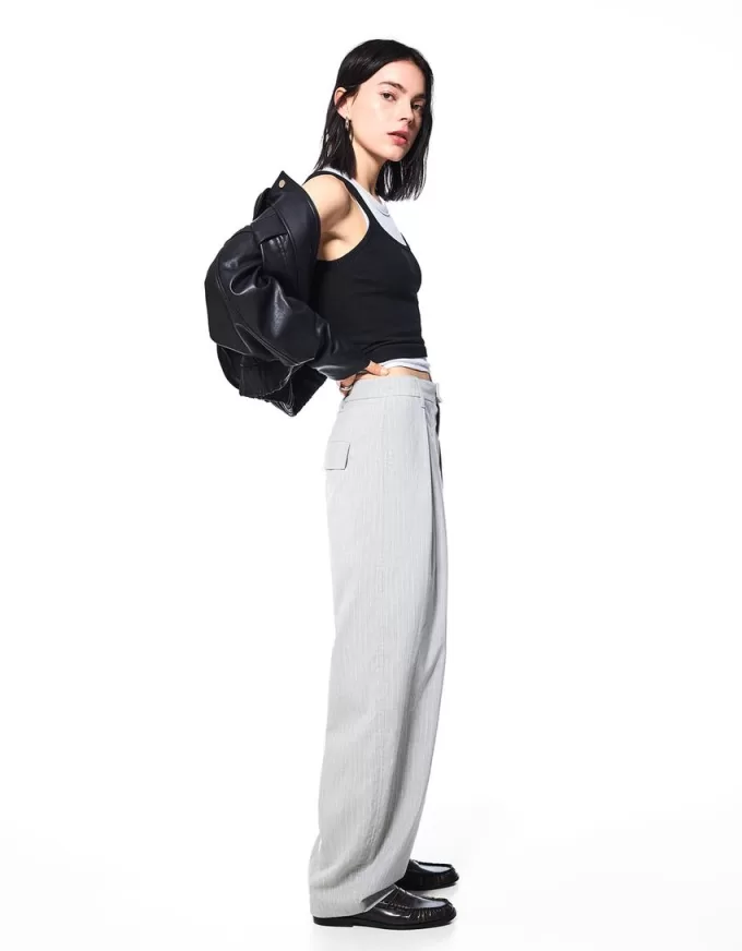 Pantalones de sastre con corte globo Dark grey