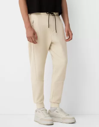 Pantalones deportivos de felpa Beige