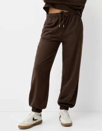 Pantalones deportivos de felpa Brown