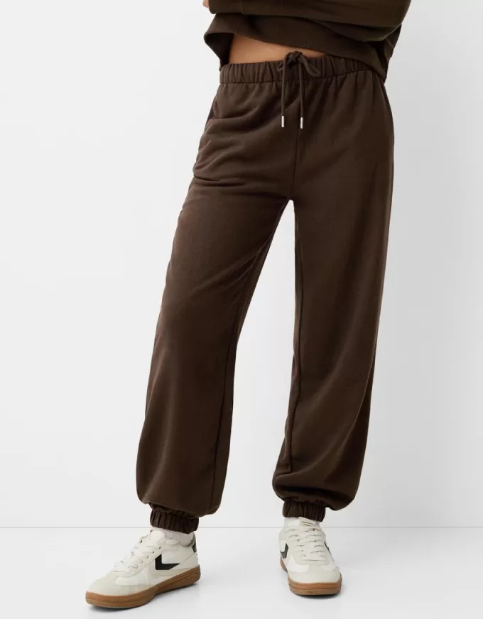 Pantalones deportivos de felpa Brown