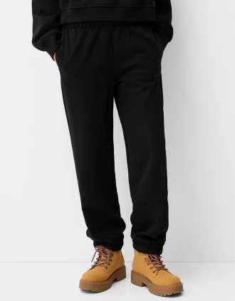 Pantalones deportivos de felpa Black