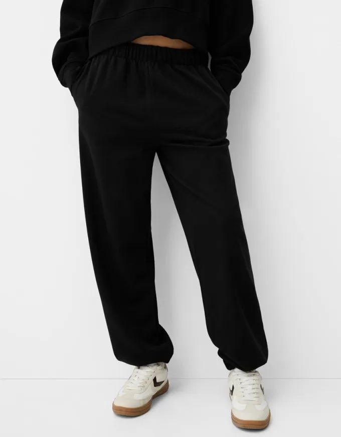 Pantalones deportivos de felpa Black