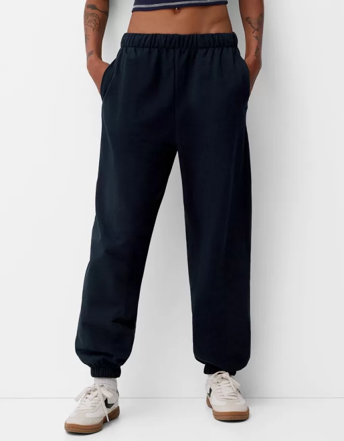Pantalones deportivos de felpa Navy