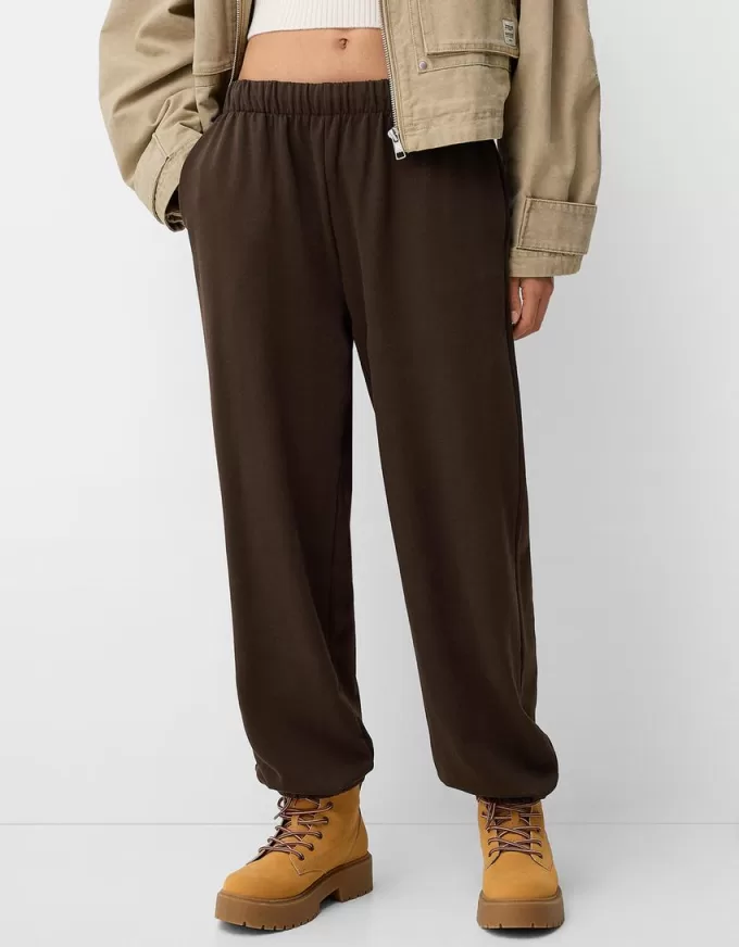 Pantalones deportivos de felpa Brown