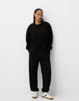 Pantalones deportivos de felpa Black