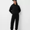 Pantalones deportivos de felpa Black