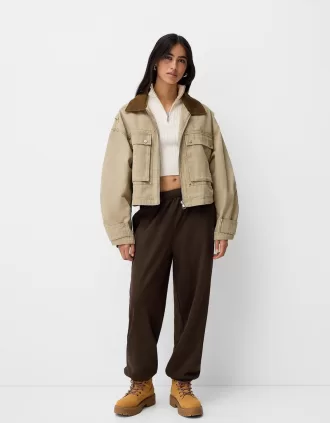 Pantalones deportivos de felpa Brown