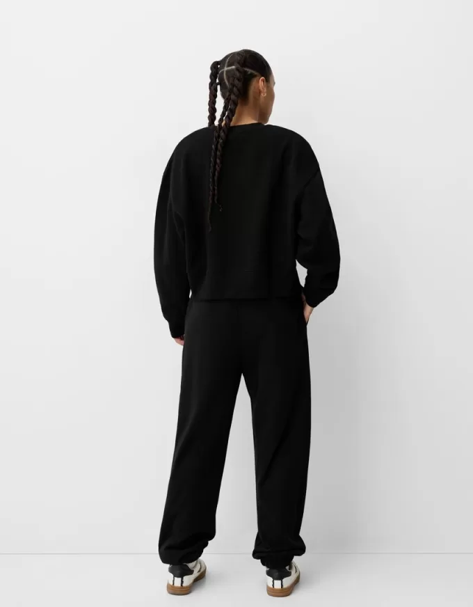 Pantalones deportivos de felpa Black