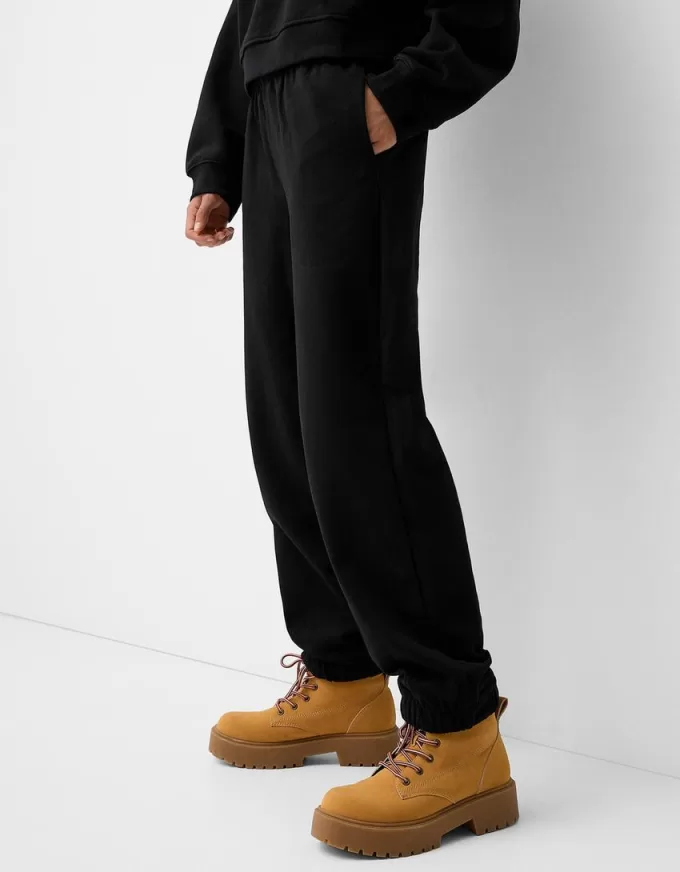 Pantalones deportivos de felpa Black