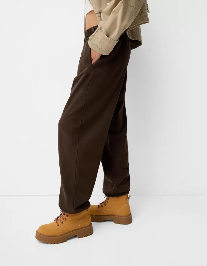 Pantalones deportivos de felpa Brown