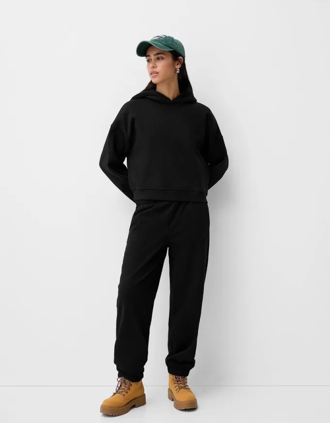 Pantalones deportivos de felpa Black