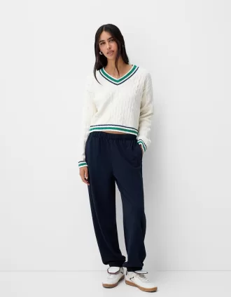 Pantalones deportivos de felpa Navy