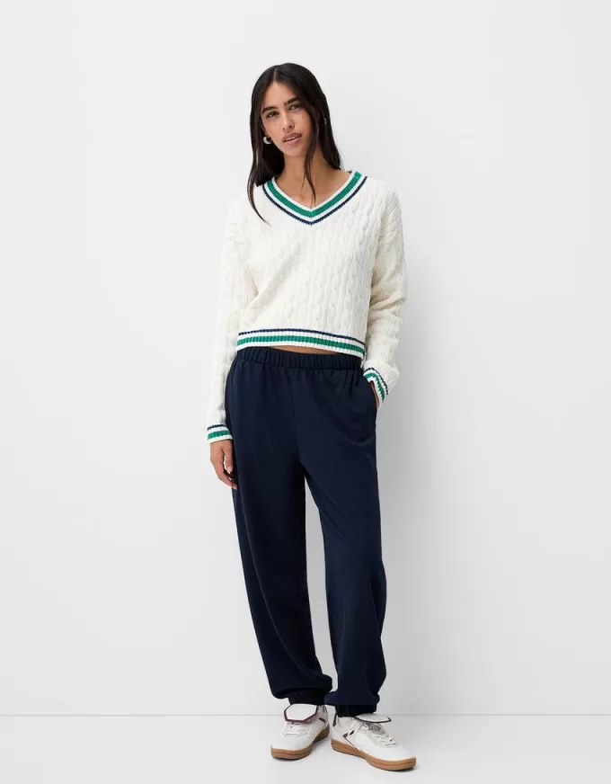 Pantalones deportivos de felpa Navy