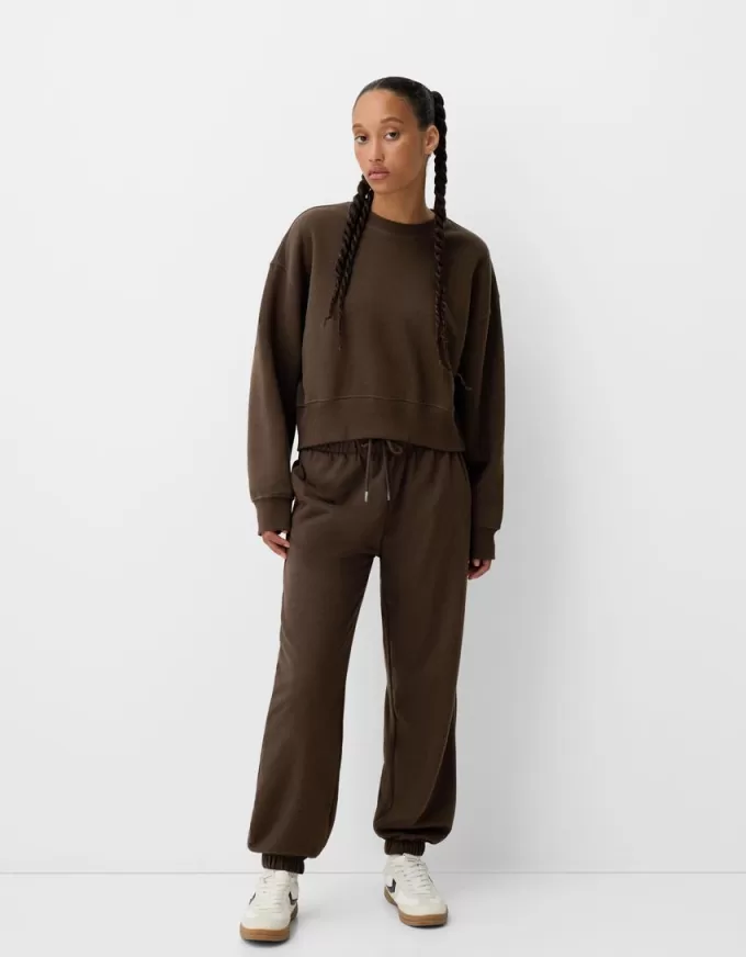 Pantalones deportivos de felpa Brown