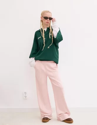 Pantalones deportivos de pierna ancha Pink
