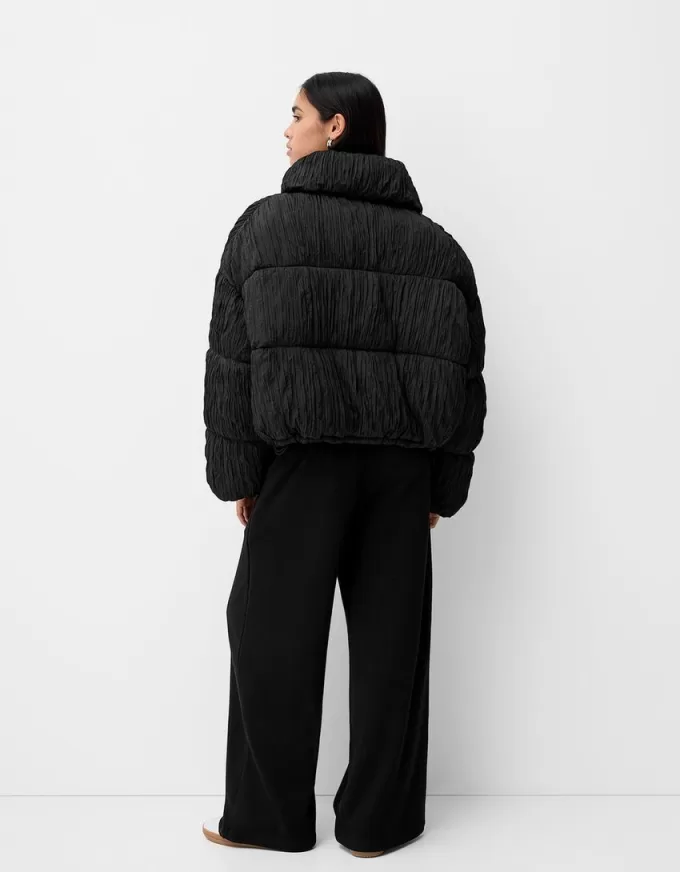 Pantalones deportivos de pierna ancha Black